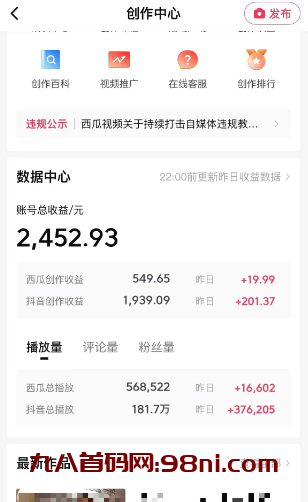 中视频暴力起号玩法，全自动生成，不会写文章也能做-首码网-网上创业赚钱首码项目发布推广平台