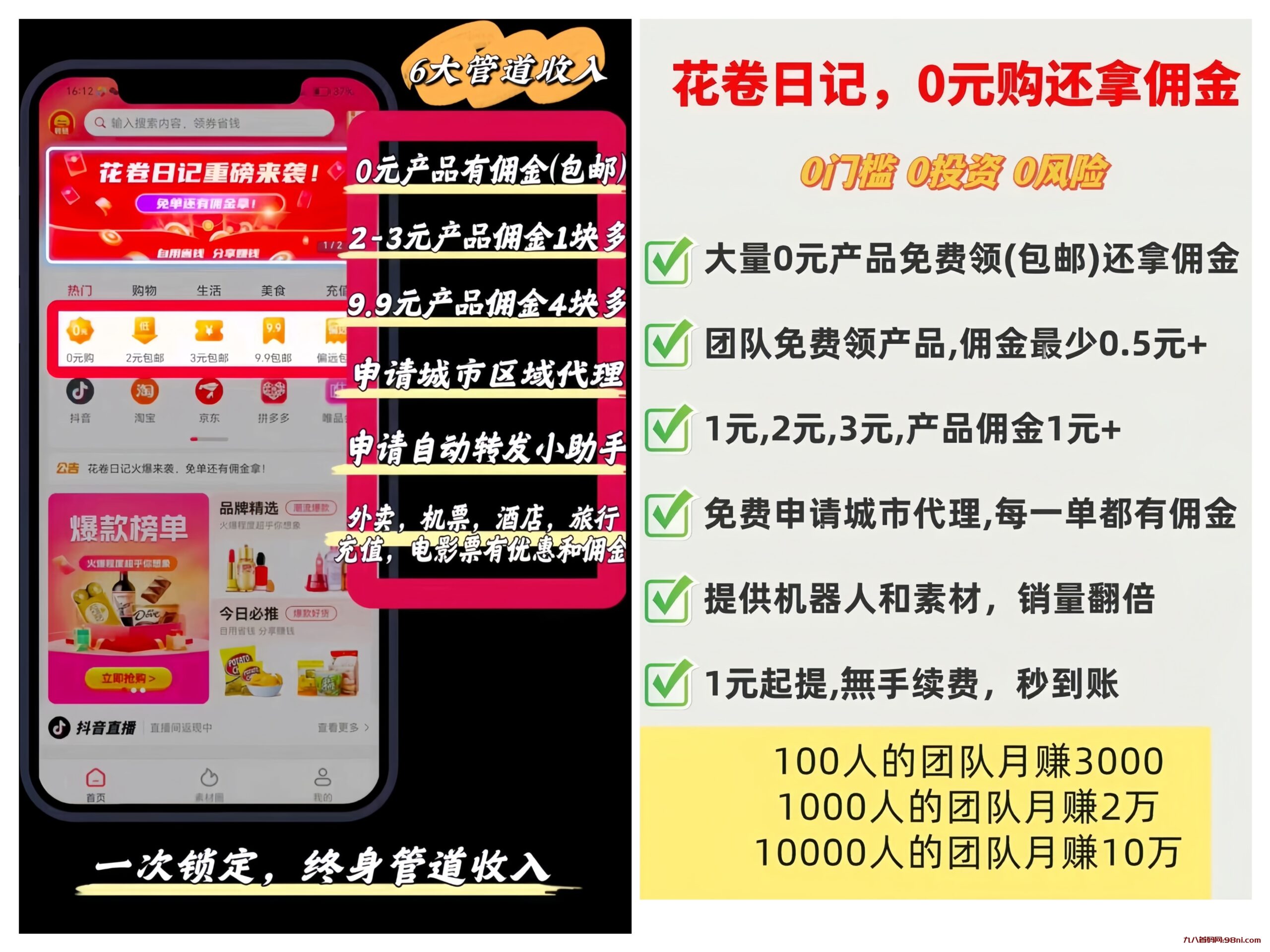 首码网-网上创业赚钱首码项目发布推广平台-98首码网