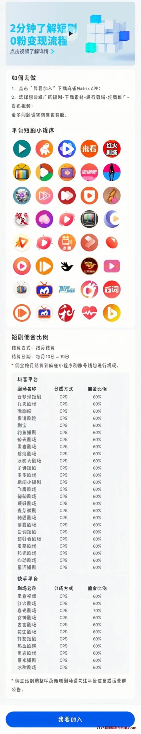 首码网-网上创业赚钱首码项目发布推广平台-98首码网