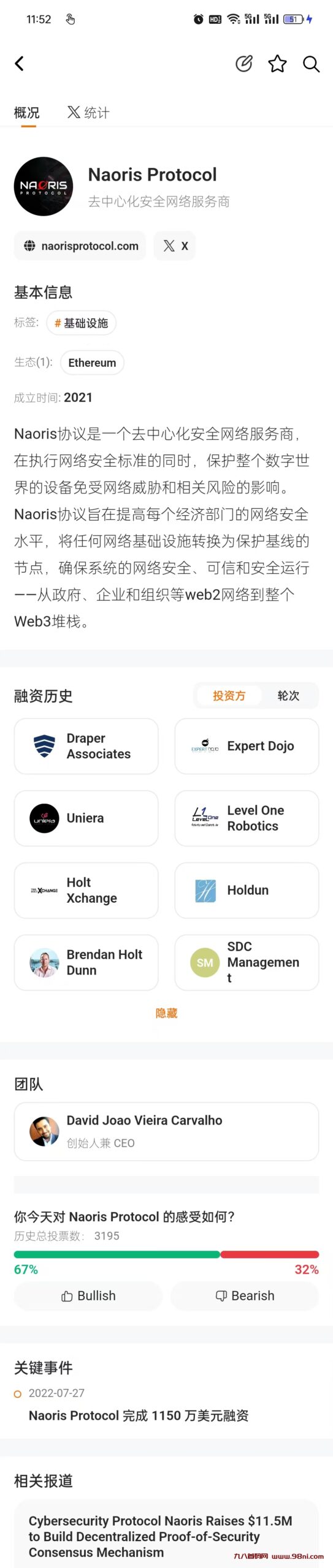 DRAPER领投的首码项目Naoris,融资1150w五星头矿-首码网-网上创业赚钱首码项目发布推广平台