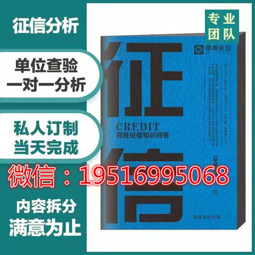 个人征信报告美化无痕修改纸质版电子版-首码网-网上创业赚钱首码项目发布推广平台