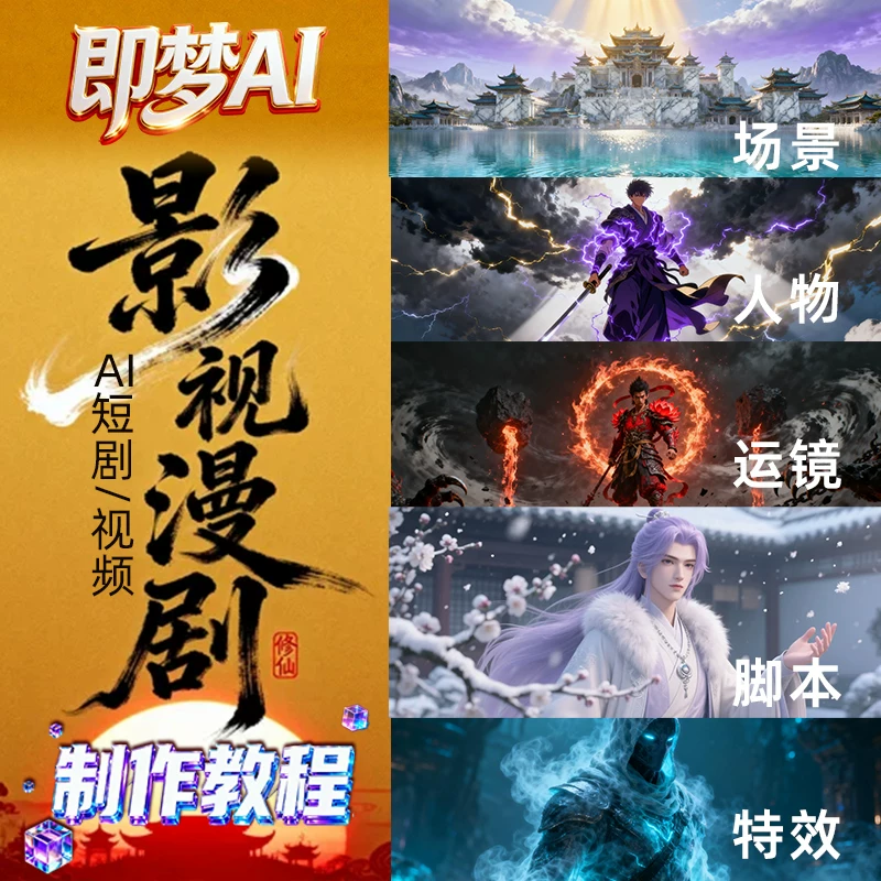 即梦AI动漫影视剧oiioii生成视频提示词分镜运镜可灵豆包制作教程-首码网-网上创业赚钱首码项目发布推广平台