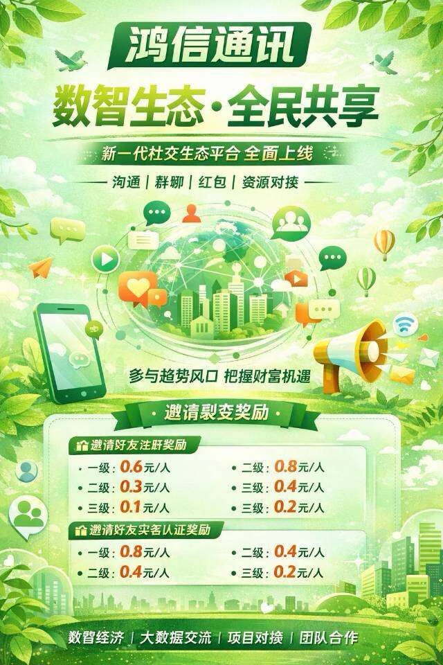 鸿信通讯 新用户专属福利
每日签到即可领取 0.5元（长期稳定发放）-首码网-网上创业赚钱首码项目发布推广平台