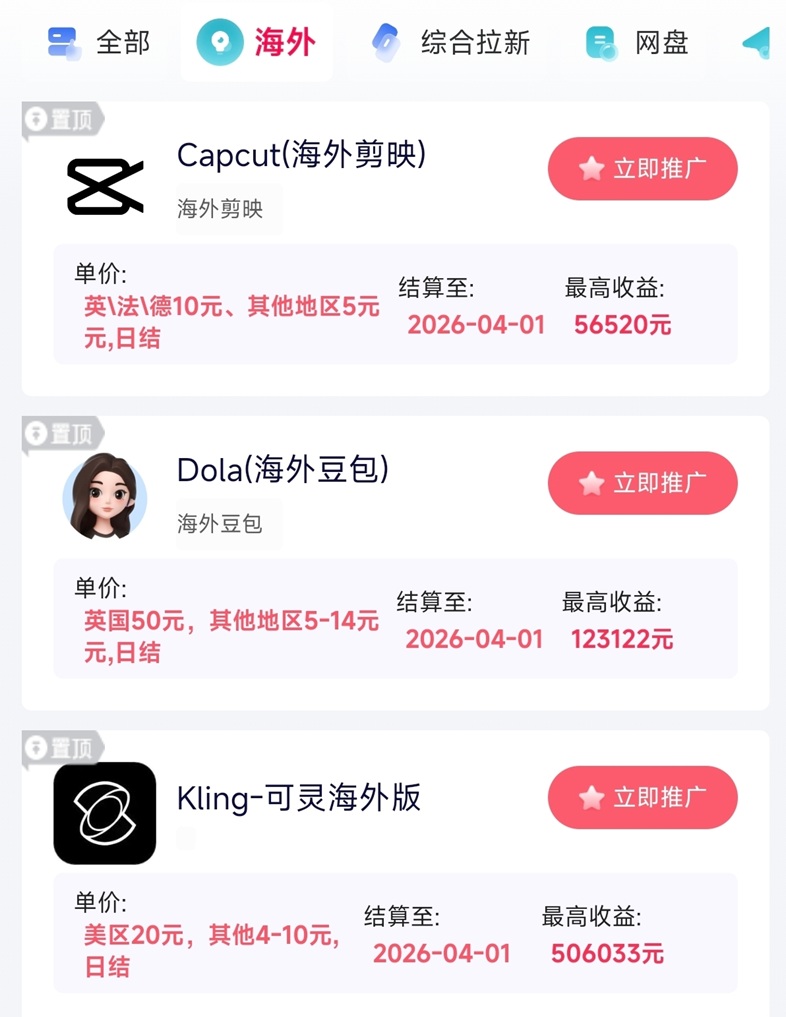 CapCut剪映国际版首码，刚刚上线，市场空白！-首码网-网上创业赚钱首码项目发布推广平台