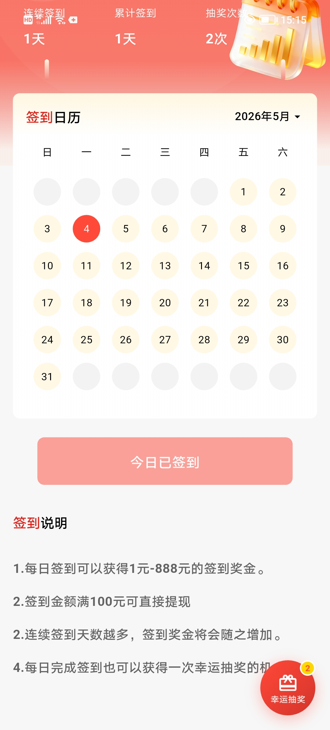《绸固发展》零撸签到不投资也可以满百提现，签到每天几元到几百元不等。-九八首码网-首码项目发布-网赚副业零撸项目平台