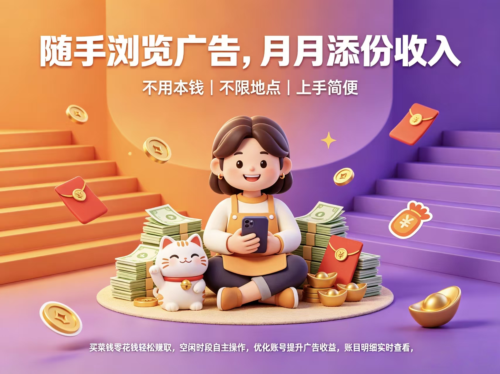 首码趣享纯零撸看页面广告长期稳定可做-九八首码网-首码项目发布-网赚副业零撸项目平台