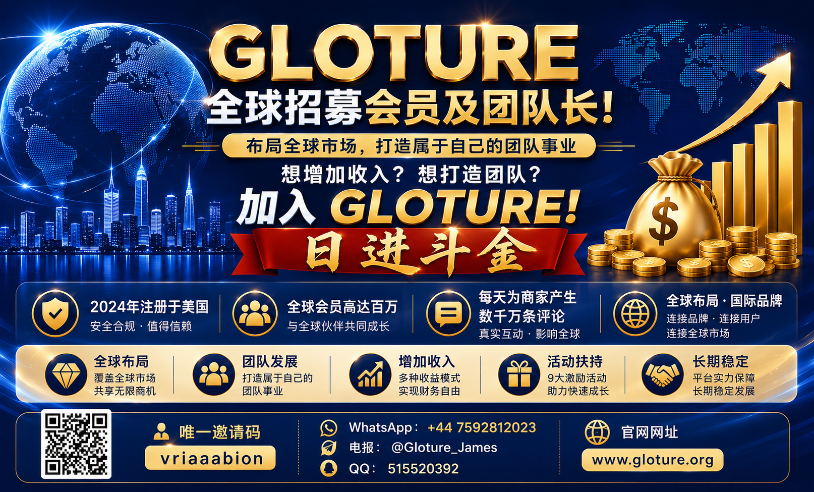 GLOTURE 全球品牌互动新风口，把握数字经济发展机遇，共享全球市场红利！-九八首码网-首码项目发布-网赚副业零撸项目平台