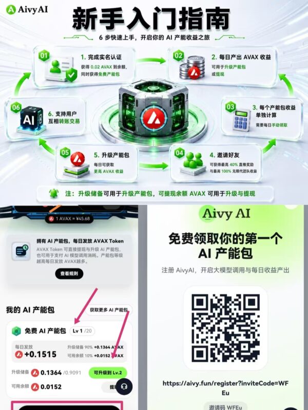 今日首码AivyAI,零撸新模式,布局市场,喜欢撸u的来,对接团队长!-九八首码网-首码项目发布-网赚副业零撸项目平台