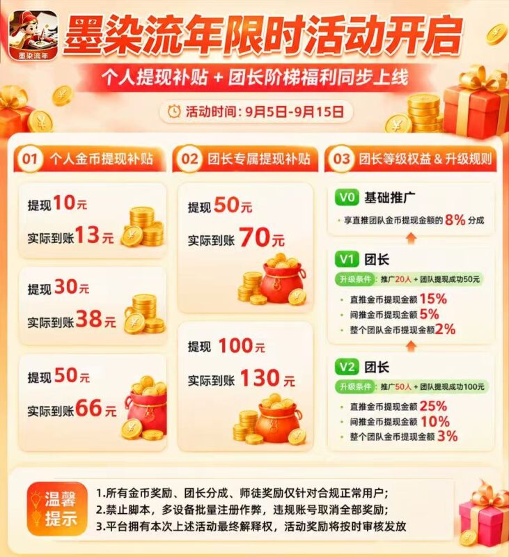 墨染流年🔥 9月5日首码上线，对接个人和团长。-九八首码网-首码项目发布-网赚副业零撸项目平台