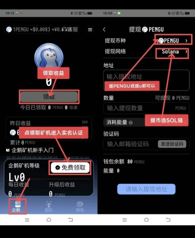 企鹅注册简单实名赠送送80Pengo①台永久矿机每日产出40Pengo-九八首码网-首码项目发布-网赚副业零撸项目平台