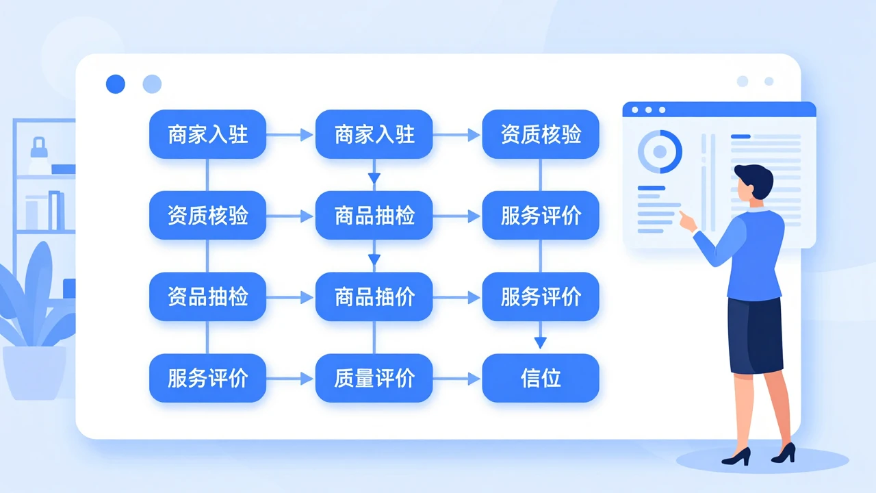 电商平台全链路品控体系流程示意图